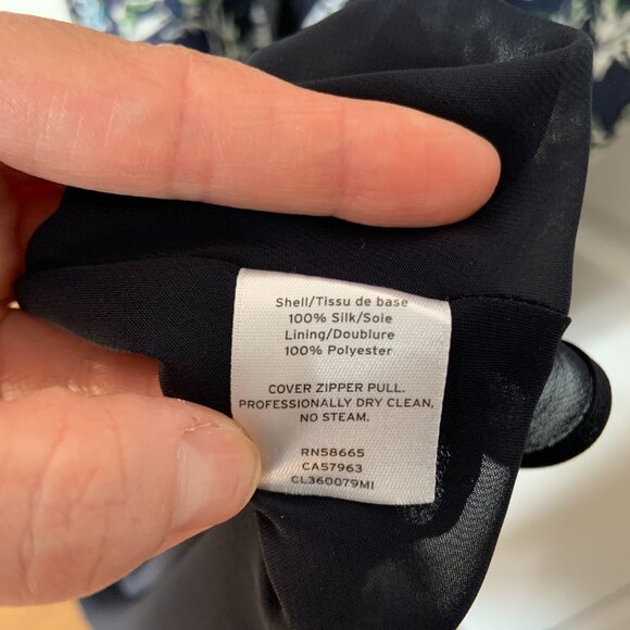 Women's Classiques Entier Silk Floral Ruched Front V Neck Dress Size 12 - Picture 5 of 12